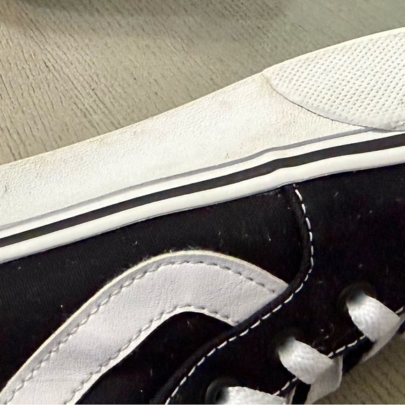 Vans Sk8-Hi Tempered Black White High Top Sneakers Womens Size 10 Skate Shoes - Picture 5 of 9